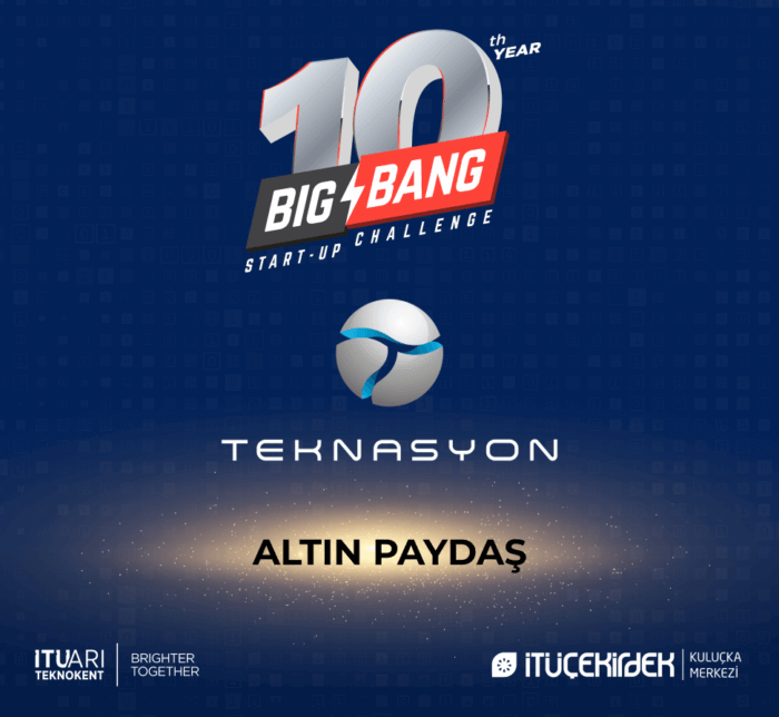 Teknasyon Big- Bang Start-up Challenge’da Altın Paydaş!