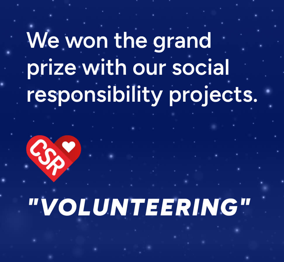 We have been awarded in the “Volunteering” category at the CSR Excellence Awards!