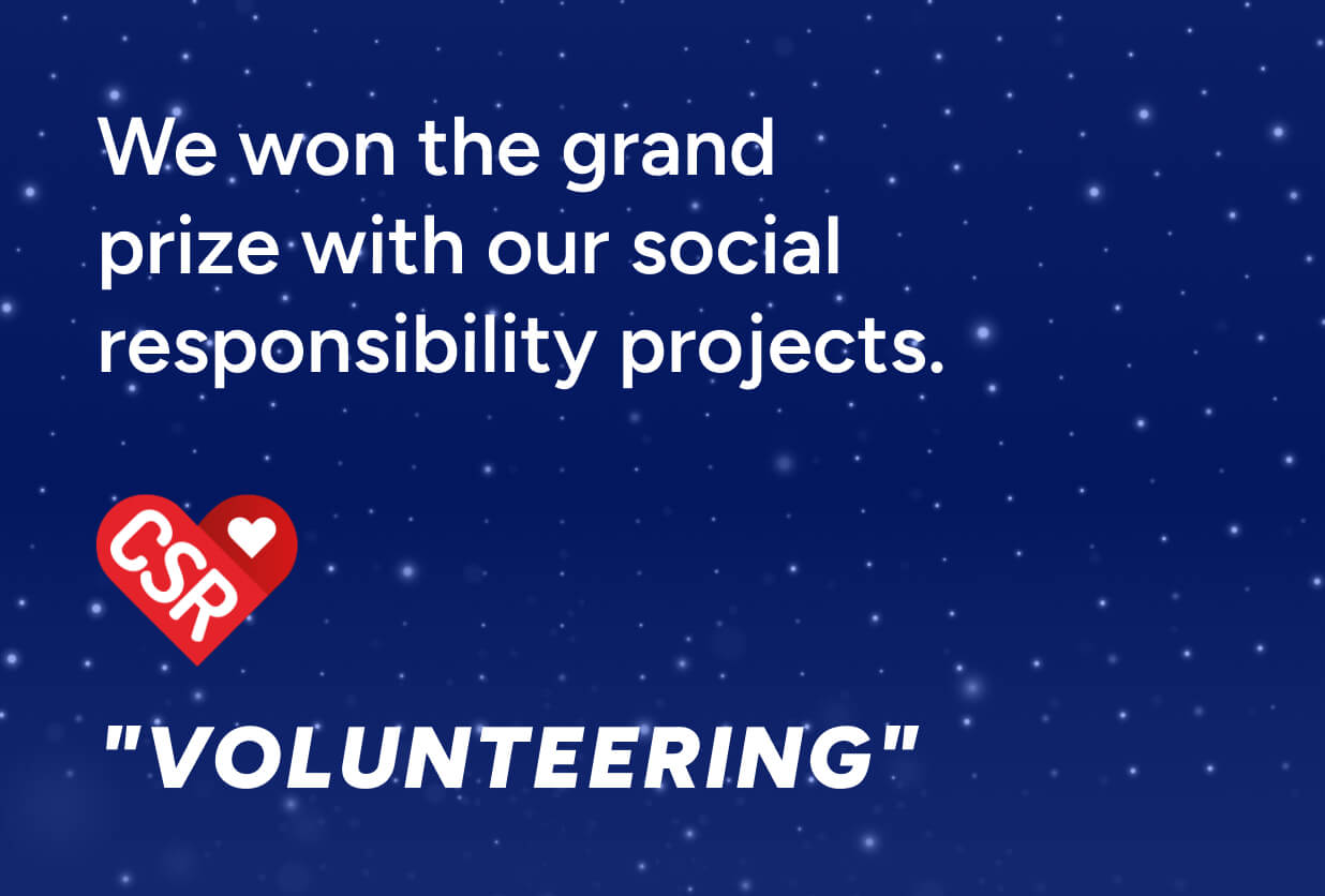 We have been awarded in the “Volunteering” category at the CSR Excellence Awards!